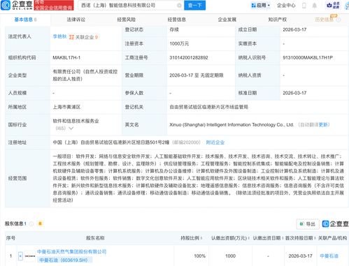 中曼石油跨界布局AI 成立智能信息科技公司，聚焦上海信息安全軟件開發